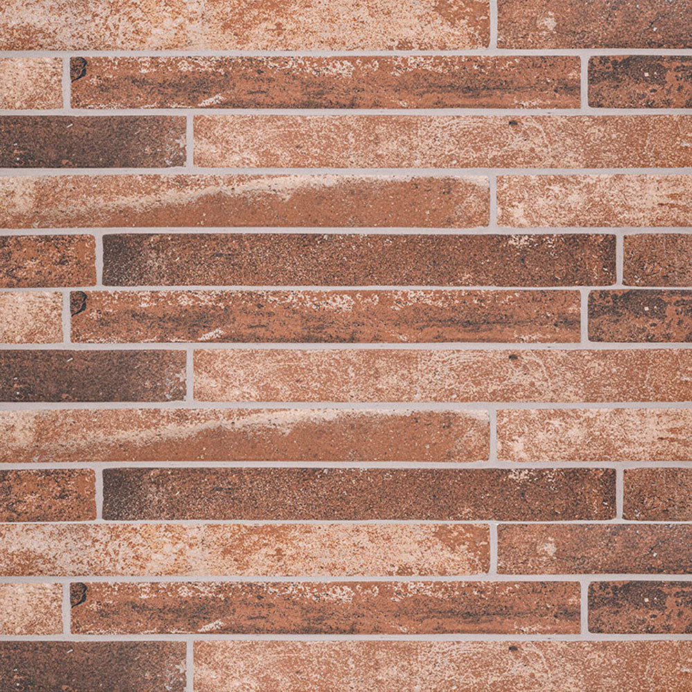 MS International Brickstone 2" x 18" Brick Matte Red