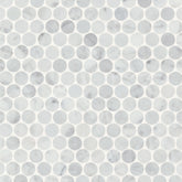 Bedrosians Monet 11.25" x 11.75" Honed Marble Mosaic White Carrara