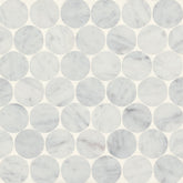 Bedrosians Monet 11.5" x 11.75" Honed Marble Mosaic White Carrara