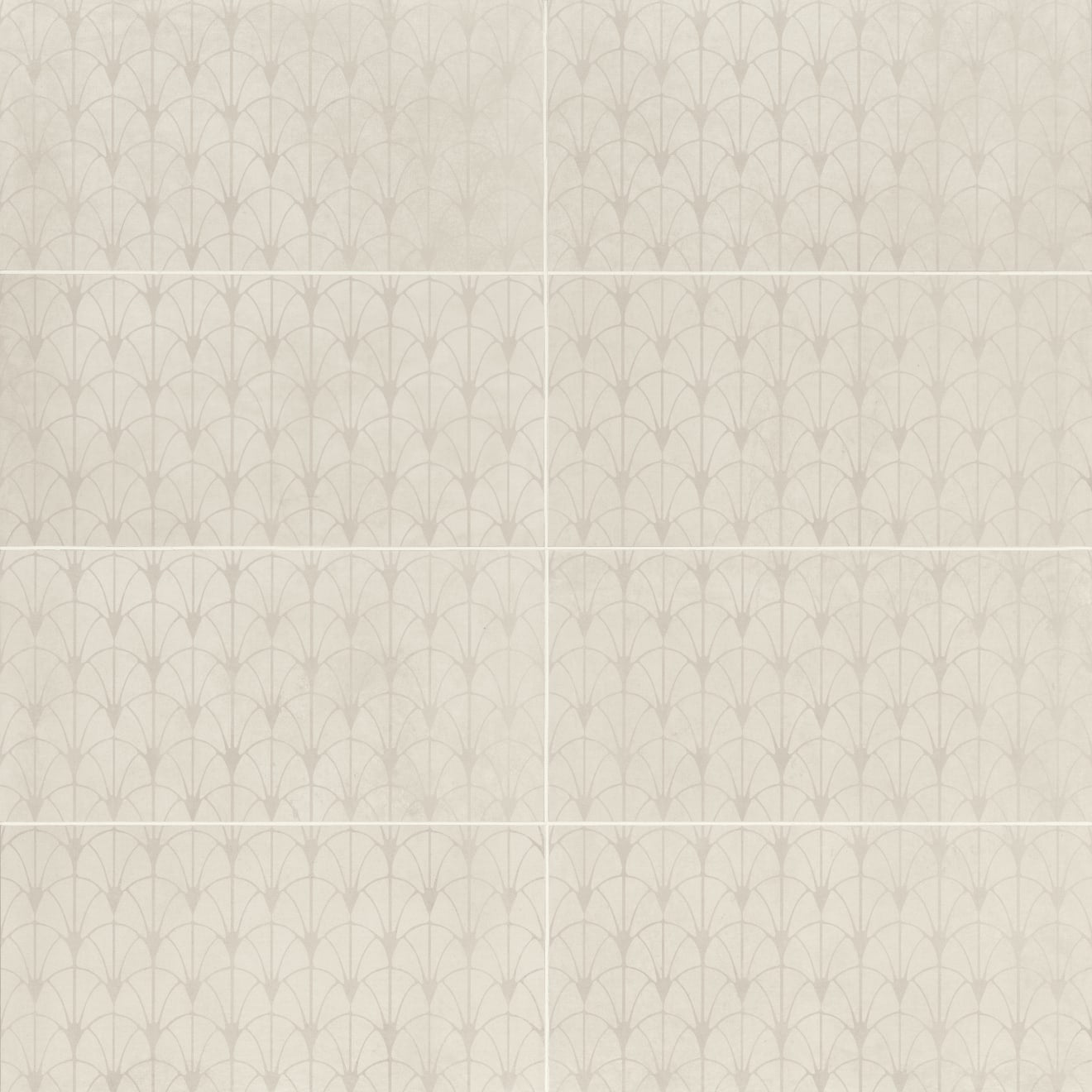 Bedrosians Wave 12" x 24" Honed Fan Deco Ice