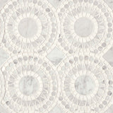 Bedrosians Solis 14.25" x 14.25" Honed White Carrara / White Thassos