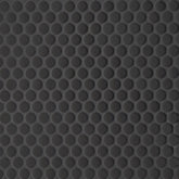 Bedrosians Le Café 11.5" x 12.5" Penny Round 0.75" Mosaic Matte Black