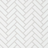 Bedrosians Le Cafe 1" x 3" Herringbone Mosaic Matte White