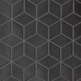 Bedrosians Le Cafe 2" x 3" Diamond Mosaic Matte Black