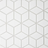 Bedrosians Le Cafe 2" x 3" Diamond Mosaic Matte White
