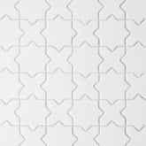 Bedrosians Le Cafe 2" x 2" Cross & Star Mosaic Matte White