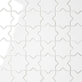 Bedrosians Le Cafe 2" x 2" Cross & Star Mosaic Glossy White