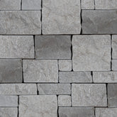Bedrosians Stone Ledgers 8" x 22" Tumbled Ledger - Wired Mesh Grey Marble