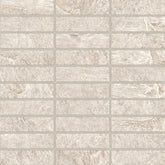 Bedrosians Farmhouse Living 1" x 4" Mosaic 12" x 12" Alabaster