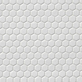Tile Shop Hex 12x12 Mosaic 1'' Matte White