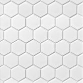Tile Shop Hex 12x12 Mosaic 2'' Matte White