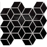 Daltile Color Wheel Retro 2" X 3" 3D Cube Glossy Black