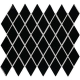 Daltile Color Wheel Retro 2" x 3" Harlequin Mosaic 12" x 13" Glossy Black