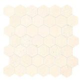 Daltile Limestone 2" Hexagon Blavet Blanc