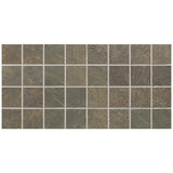 Daltile Continental Slate 3" X 3" Mosaic Straight Joint Brazilian Green