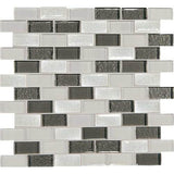 Daltile Crystal Shores 2" X 1" Mosaic Brick Joint Diamond Delta