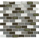 Daltile Crystal Shores 2" X 1" Mosaic Brick Joint Emerald Isle