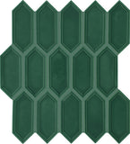 Daltile Luminique 2" x 5" Picket Mosaic 12" x 11" Glossy Juniper