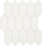 Daltile Luminique 2" x 5" Picket Mosaic 12" x 11" Glossy Arctic White