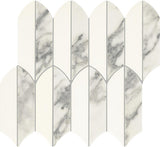 Daltile Eclessia Marble 13" x 14" Feather Arabescato Argento Blend
