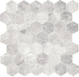 Daltile Eclessia Marble 2" Hex Mosaic 12" x 13" Honed Cristallo