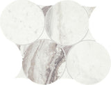 Daltile Eclessia Marble 10" x 12" Circle Mosaic Polished Volakas