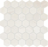 Daltile Eclessia Marble 2" Hex Mosaic 12" x 13" Honed Pacifica