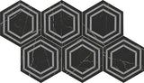 Daltile Perpetuo 8" x 9" Hexagon Matte Tuxedo