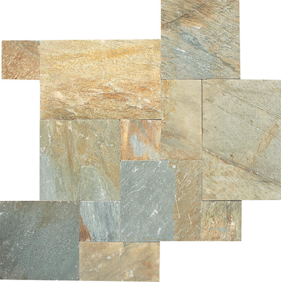 Daltile Slate Versaille Pattern Natural Cleft Golden Sun