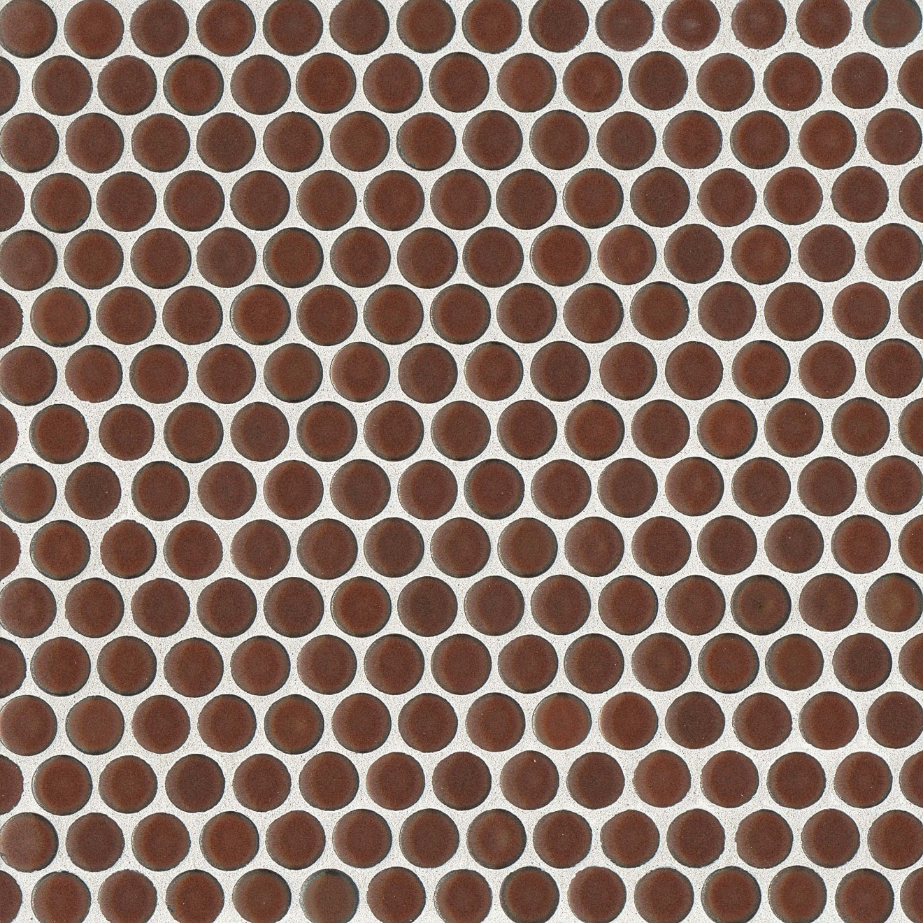 Bedrosians 360 3/4" Penny Rounds Mosaic - Gloss 12"x12" Cardinal