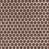 Bedrosians 360 3/4" Penny Rounds Mosaic - Gloss 12"x12" Cardinal