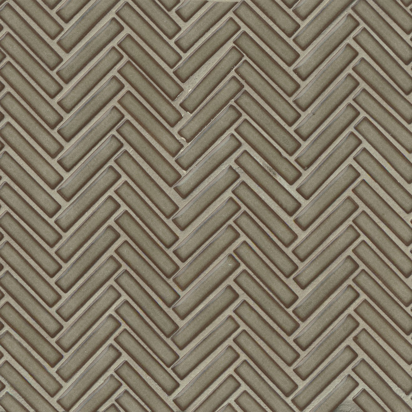 Bedrosians 90 1/2x2 Herringbone Mosaic - Gloss 11" x 12.25" Gray Haze
