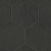 Bedrosians Allora 8.5"x 10" Hexagon Black