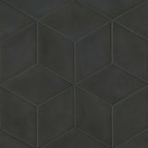 Bedrosians Allora 7.5" x 12.75" Rhomboid Black