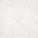 Bedrosians Allora 7.5" x 12.75" Rhomboid White