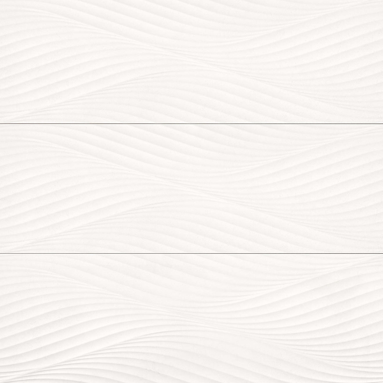 Bedrosians Donna 13" x 40" Matte Wave Deco White