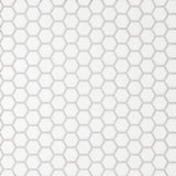 Bedrosians Le Cafe 1" x 1" Hexagon Mosaic Matte White