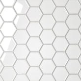 Bedrosians Le Cafe 2" x 2" Hexagon Mosaic Glossy White