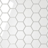 Bedrosians Le Cafe 2" x 2" Hexagon Mosaic Glossy White