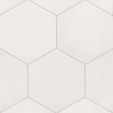 Badrosians Makoto 10" x 11.5" Hexagon Matte Shoji White