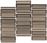 Daltile Cascading Waters 1" X 4" Mosaic Brook Crest