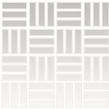 Daltile Color Wheel Mosaic 1" X 3" Lattice Weave Glossy Arctic White