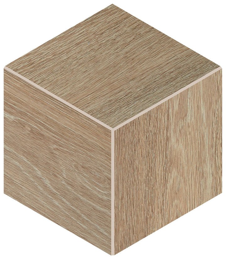 Daltile Emerson Wood 12" X 12" Mosaic 3D Cube Butter Pecan