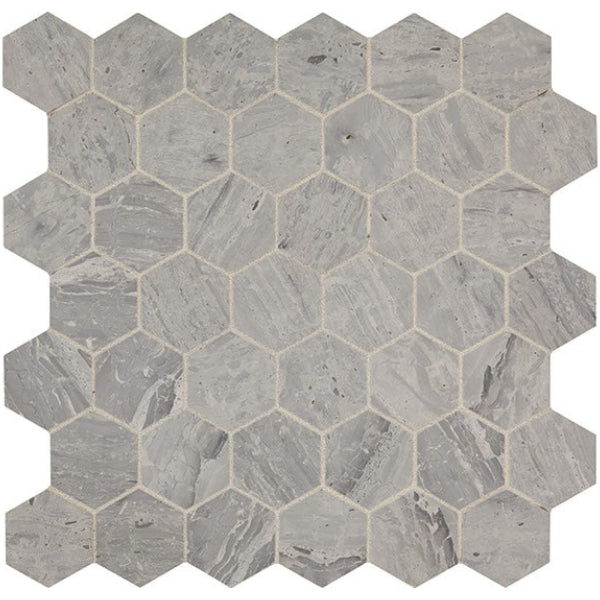 Daltile Fonte 2" Hexagon Mosaic 13" x 13" Heather Harbor