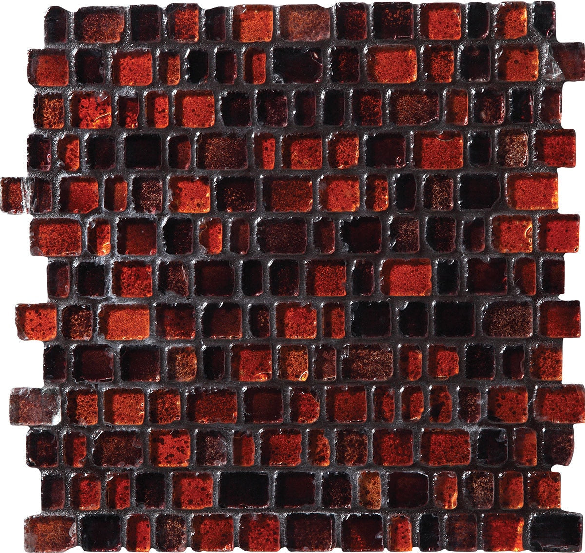 Daltile Jewel Tide 12" x 12" Random Tumbled Mosaic Bonfire