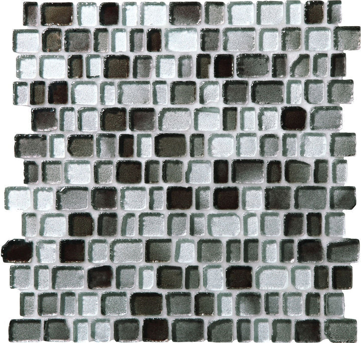 Daltile Jewel Tide 12" X 12" Random Tumbled Mosaic Silver Shore