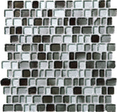 Daltile Jewel Tide 12" X 12" Random Tumbled Mosaic Silver Shore