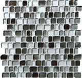 Daltile Jewel Tide 12" X 12" Random Tumbled Mosaic Silver Shore