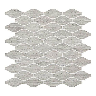 Daltile Limestone 13" X 14" Marquise Chenille White