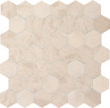 Daltile Limestone 2" Hexagon Adour Creme
